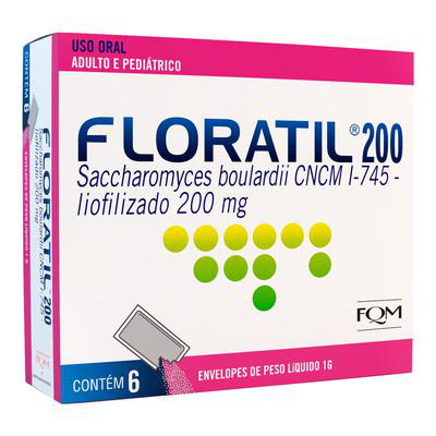 Floratil 200Mg Farmoquímica Envelopes De 1G Com 6Un